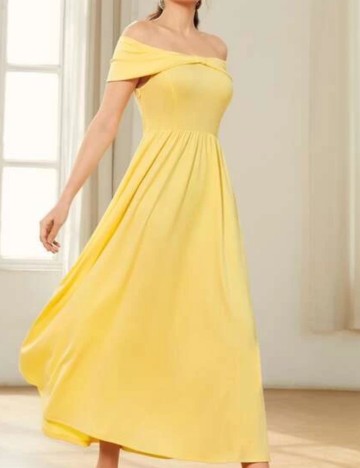 Rochie midi Shein, galben