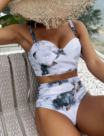 Costum de baie Shein, mix culori