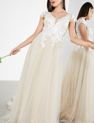 Rochie de ocazie și bridal ASOS, bej