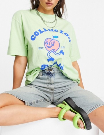 Pantaloni scurți de blugi Collusion, albastru