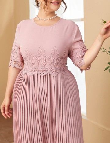 Rochie midi Shein Curve+, roz