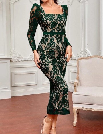 Rochie de ocazie Shein, verde