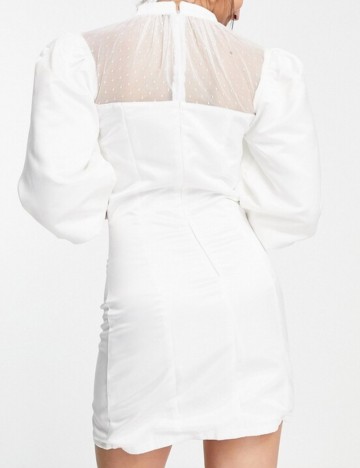 Rochie mini Collective, alb