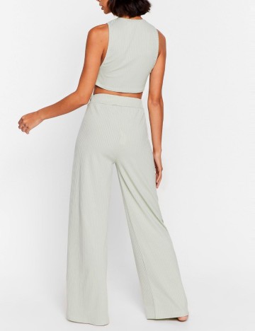 Pantaloni evazați NASTY GAL, verde