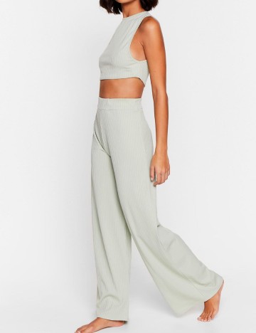 Pantaloni evazați NASTY GAL, verde