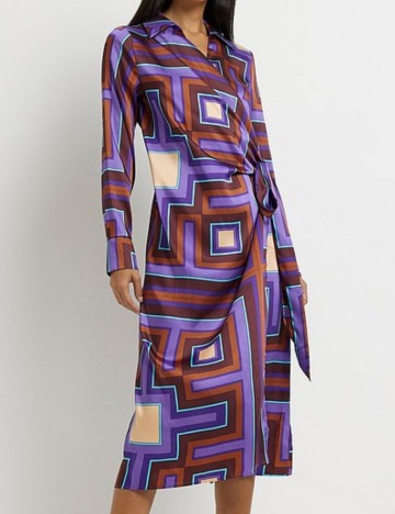Rochie tip cămașă River Island, mix culori