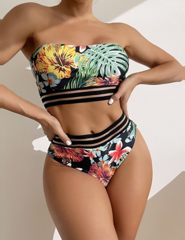 Costum de baie Shein, mix culori
