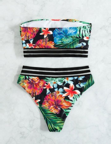 Costum de baie Shein, mix culori