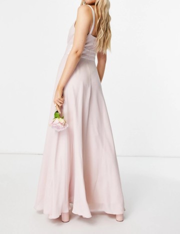 Rochie maxi ASOS, roz pudră