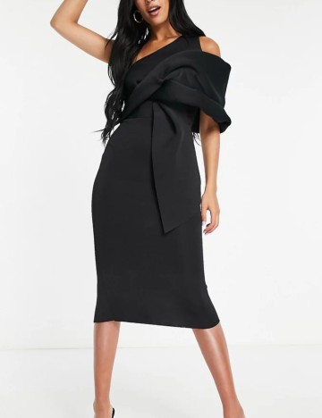 Rochie midi ASOS, negru