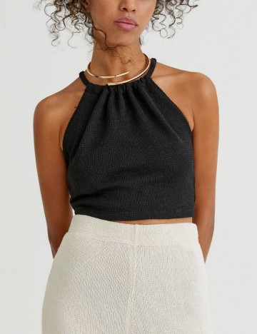 Top Pull&Bear, negru