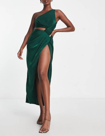 Rochie midi ASOS, verde
