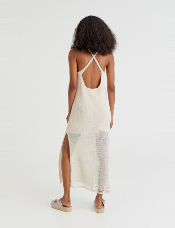 Rochie midi Pull&Bear, crem