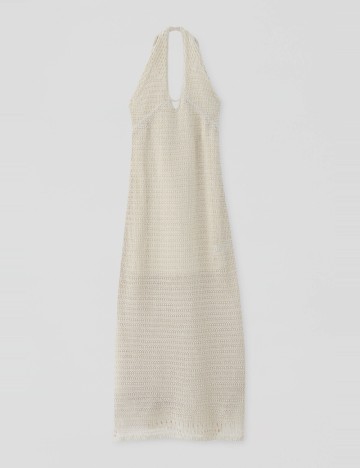 Rochie midi Pull&Bear, crem